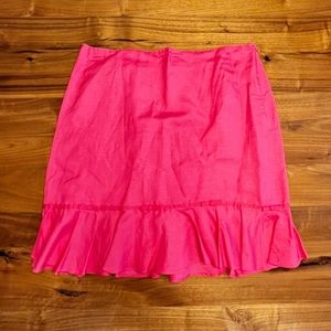 Pink Larry Levine Linen Skirt; Size: 16; slightly used